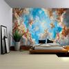 Vintage Sky Figure Tapestry European Church Ceiling Wall Hanging Living Room Background Poster Home Dormitory Studio Decoration