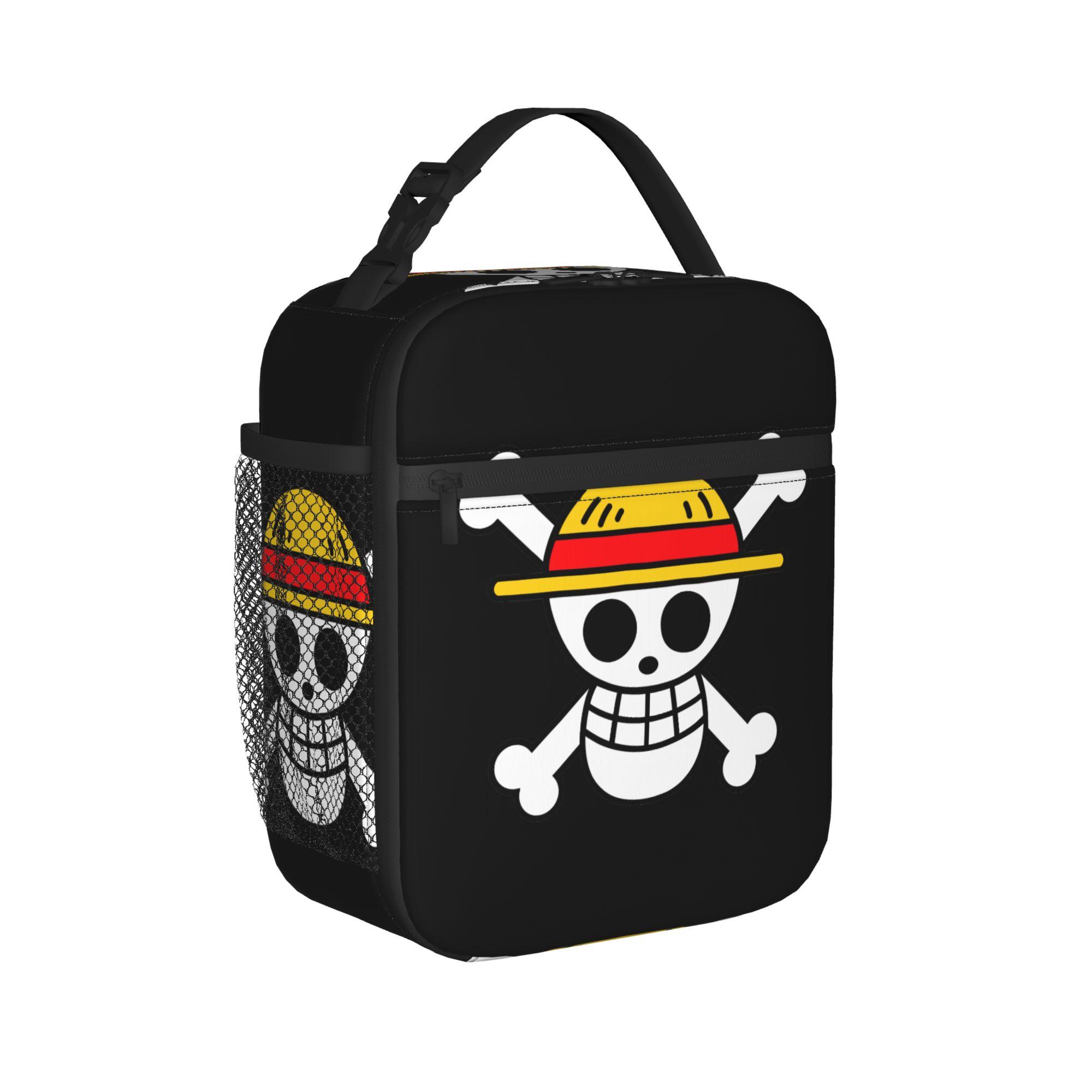 One Piece Anime Thermische Isolierte Lunchtasche für die Arbeit Tragbare Bento-Box Kühlbox Thermische Lunchbox One Size yellow