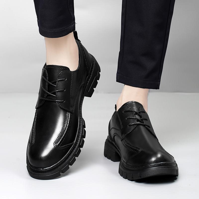 Fashion British Style Men Dress Oxfords Shoe New Trend Male Footwear Genuine Leather Men's Shoes High Quality Mens Business Dress Shoes