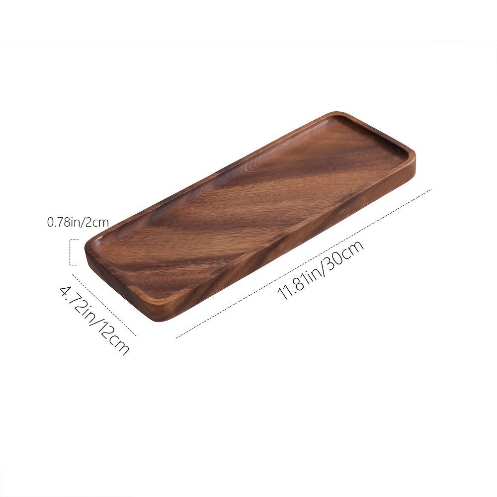 

LEEAN Walnut Wood Tray | 11.8 Large Organizer for Bathroom Vanity, Skincare & Lotion Storage | Minimalist Home Decor коричневый