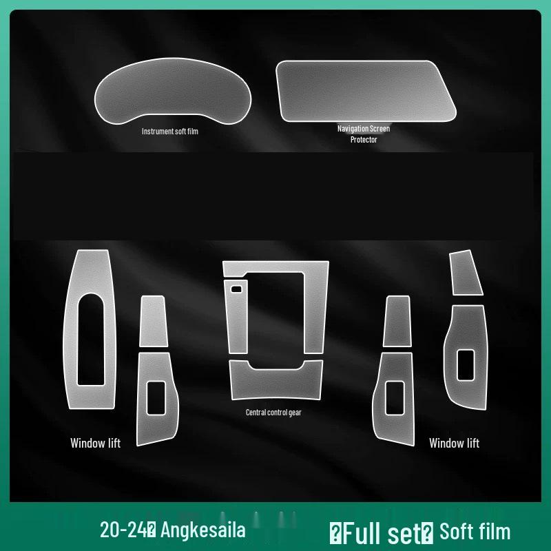 Applicable for 2020-2024 Mazda 3 Next-Gen Angkesaila Interior Protection Central Control HD Screen Gear Shift Film.