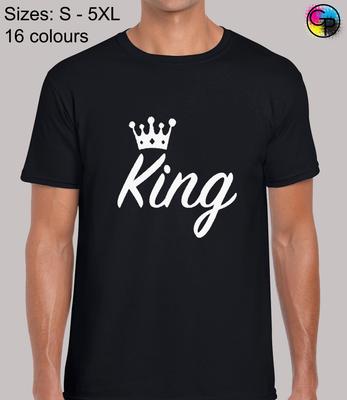 King T Shirt Mens Womens Tees Top Cool Novelty Funny Regular Fit T-Shirt Mens Womens Tees Top Top TShirt Tee for Men