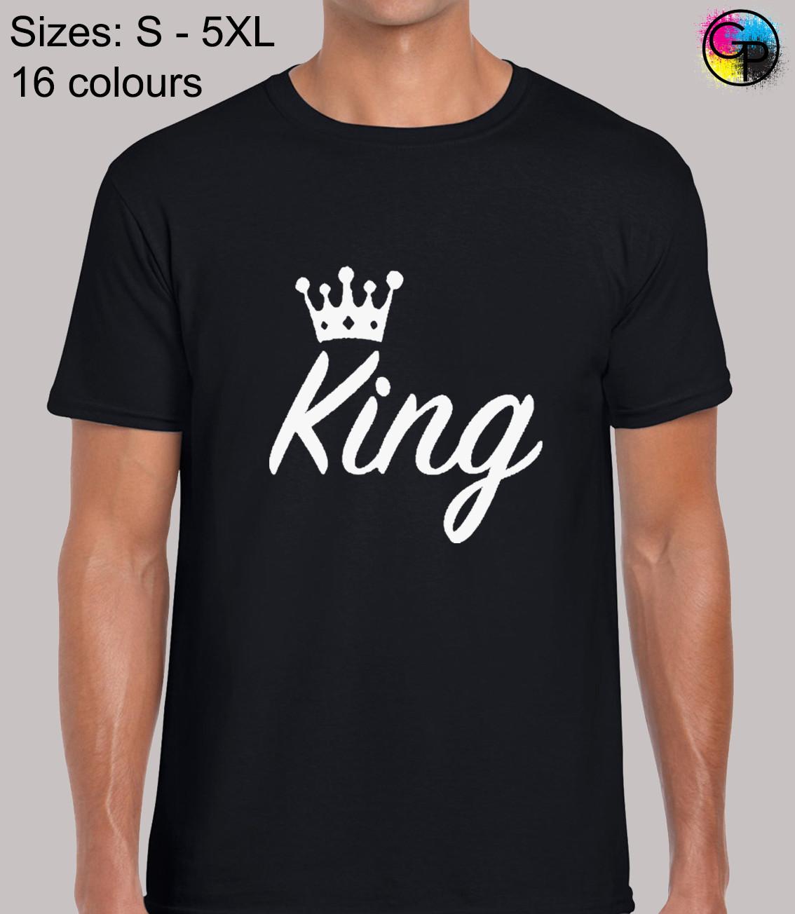 King T Shirt Mens Womens Tees Top Cool Novelty Funny Regular Fit T-Shirt Mens Womens Tees Top Top TShirt Tee for Men XL