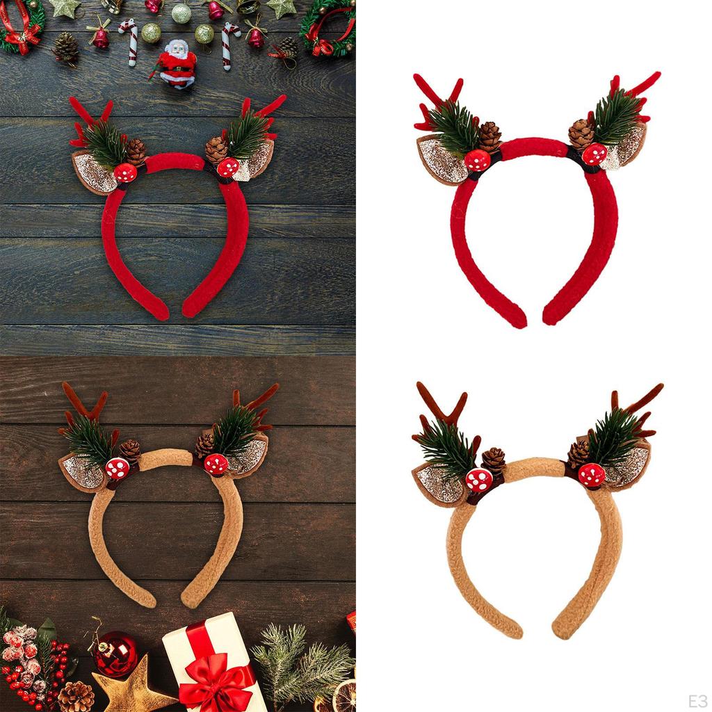 Christmas Antlers Headband Festival Costume Accessory Cute Reindeer for Girls