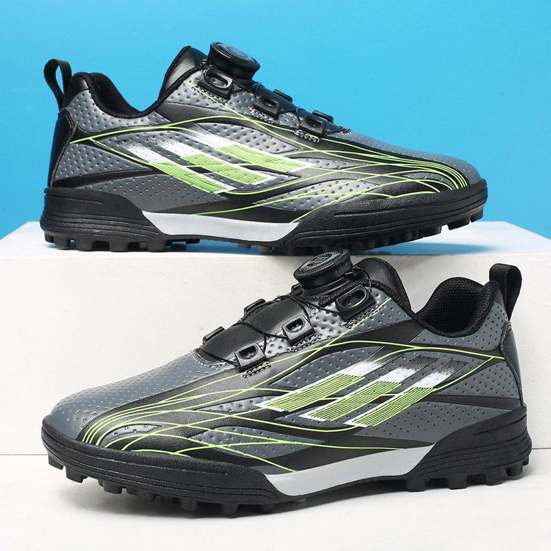 Children's Football Shoes TF Broken Nails Boys Primary and Secondary School Students Professional Training Shoes Rotating Button Lightweight Shoes