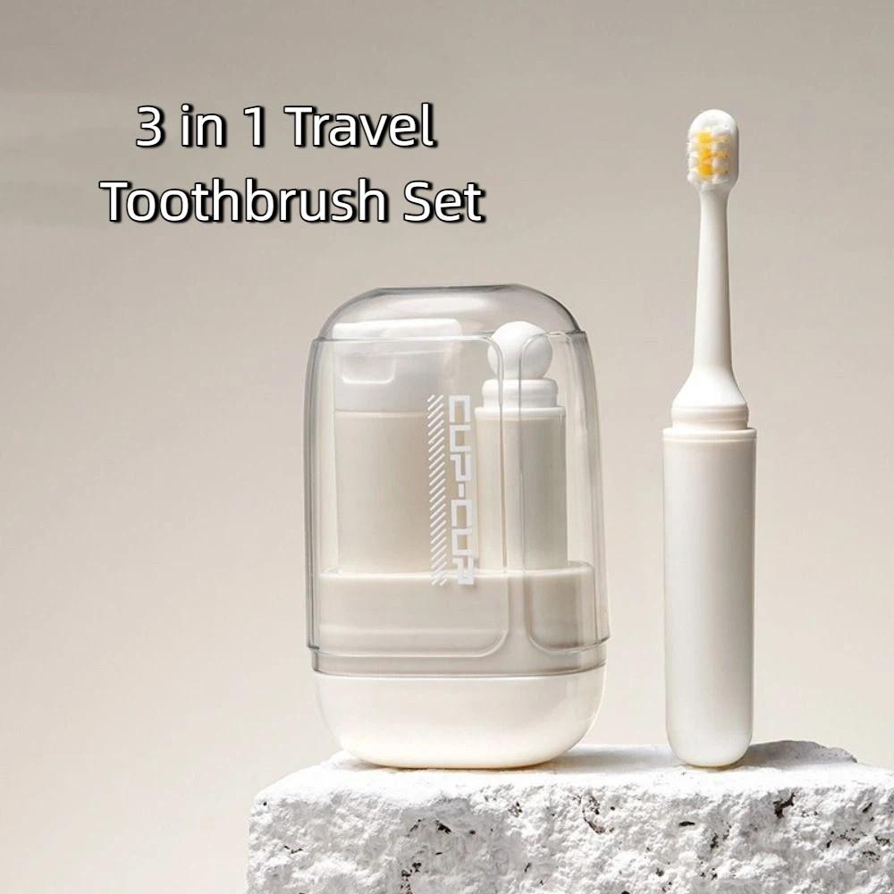 Folding Travel Toothbrush Cup Plastic Toothpaste Toothbrush Organizer Durable Mouthwash Cup  Travel
