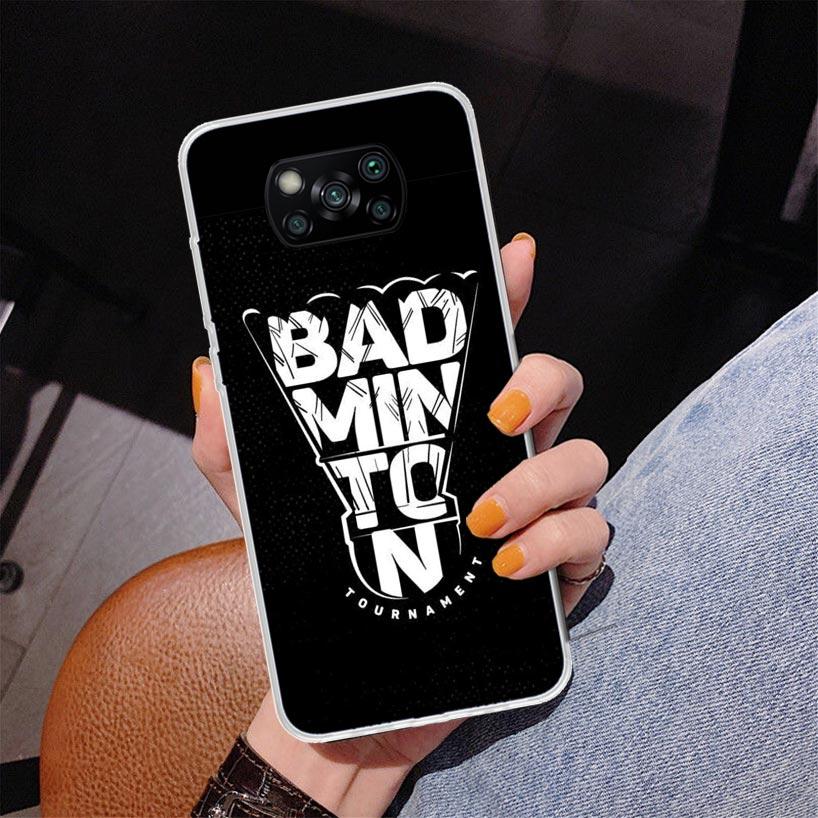 Badminton Sport Phone Case For Xiaomi Poco X7 X6 X5 Pro F7 Ultra Redmi 15C 15 13C 13 12C 12 10 10A 10C 9 9A 9C 9T Cover Poco X7