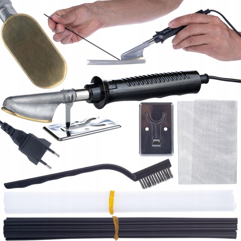 Rosfix Stacja Lutownicza Hot-Air 858D – Wysoka Moc 700W | Zestaw 3 Dysz | Lutownica Do Wygładzania Plastiku Z Siatkami