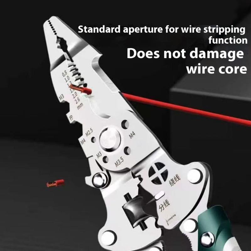 Heavy Duty Foldable Wire Stripper Crimper Tool Ergonomic Grip For Electricians China Mainland
