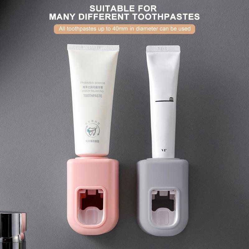 Creative Wall Mount Automatic Toothpaste Dispenser Bathroom Accessories Waterproof Lazy Toothpaste Squeezer Toothbrush Holder Decoration
