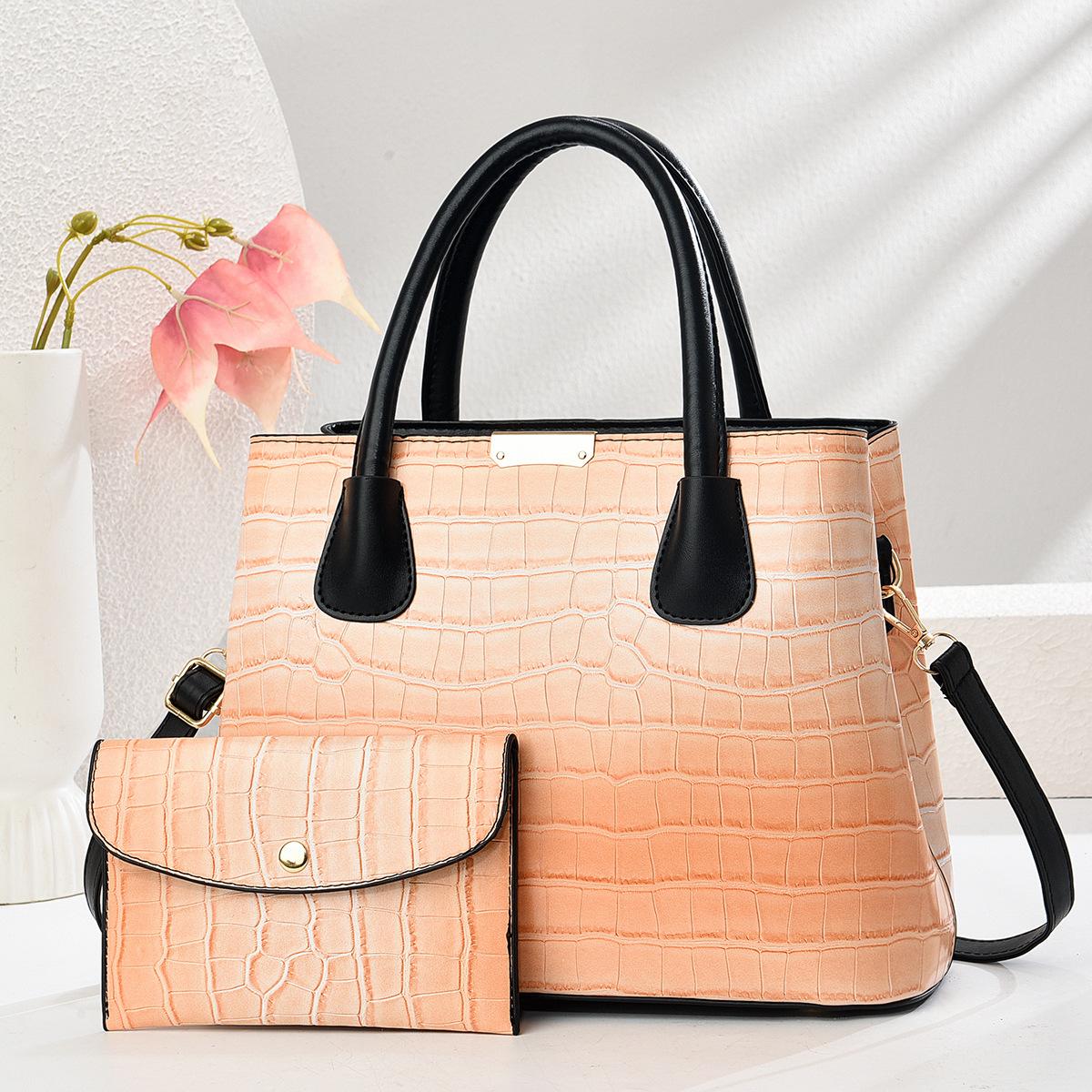 

Latest Stone Grain Bag Multi-layer Big Capacity High Look Level Fashion Handbag Gradient Color Matching Shoulder Bag .