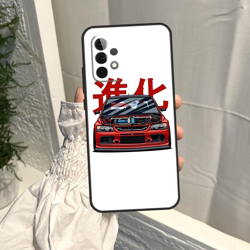 Sportovní Auto JDM Drift Pouzdro Pro Samsung Galaxy A16 A36 A56 A06 A13 A53 A33 A23 A55 A35 A17 A54 A34 A14 A52 A32 A15