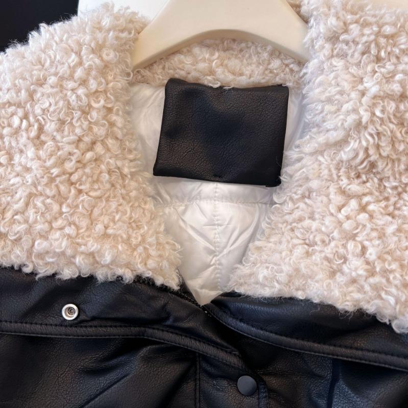 Women S Thick Loose Cotton Coat With Faux Fur Collar