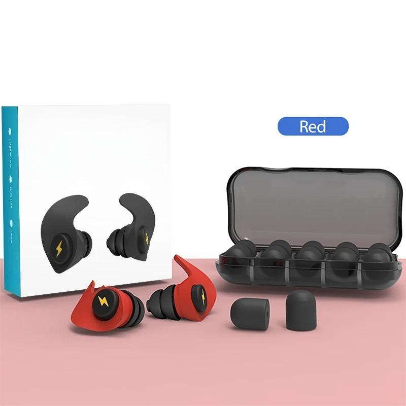 

Sleep Noise Reduction Ear Plugs NRR 32dB 3 Layer Soft Silicone Tapered Sound Insulation Ear Protector For Travel Study