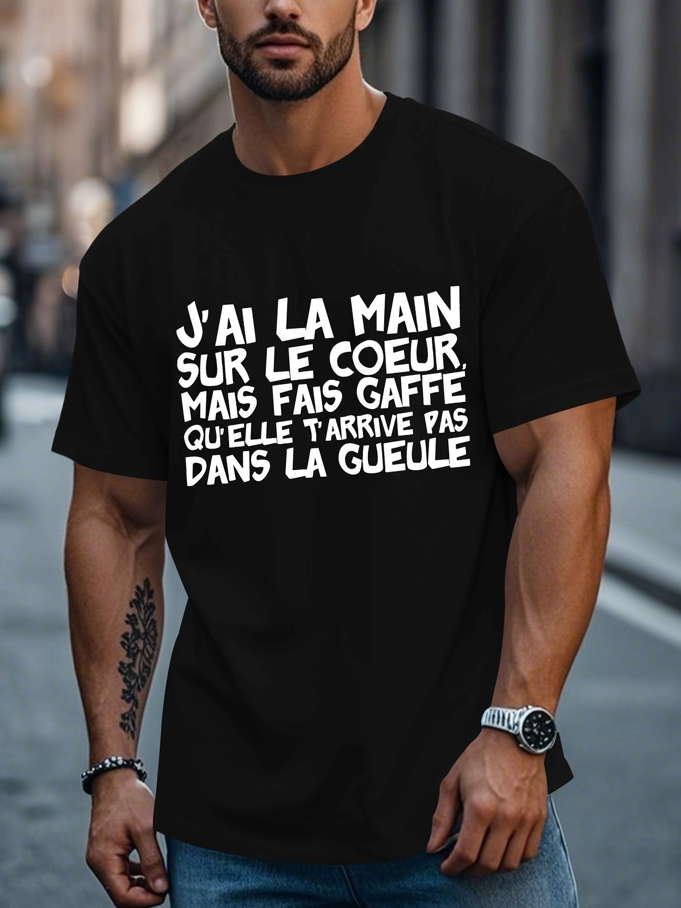 Men s T-Shirt Y2K Je Suis Un Couple Black XL