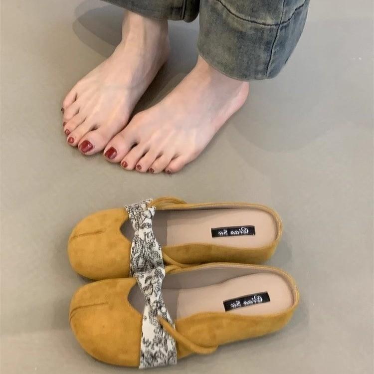 Baotou Women's Black Pig's Trotters and Half Slippers Female Summer Wear French Gentle Fairy Split-toed Small Fragrant Sandals Single Shoes