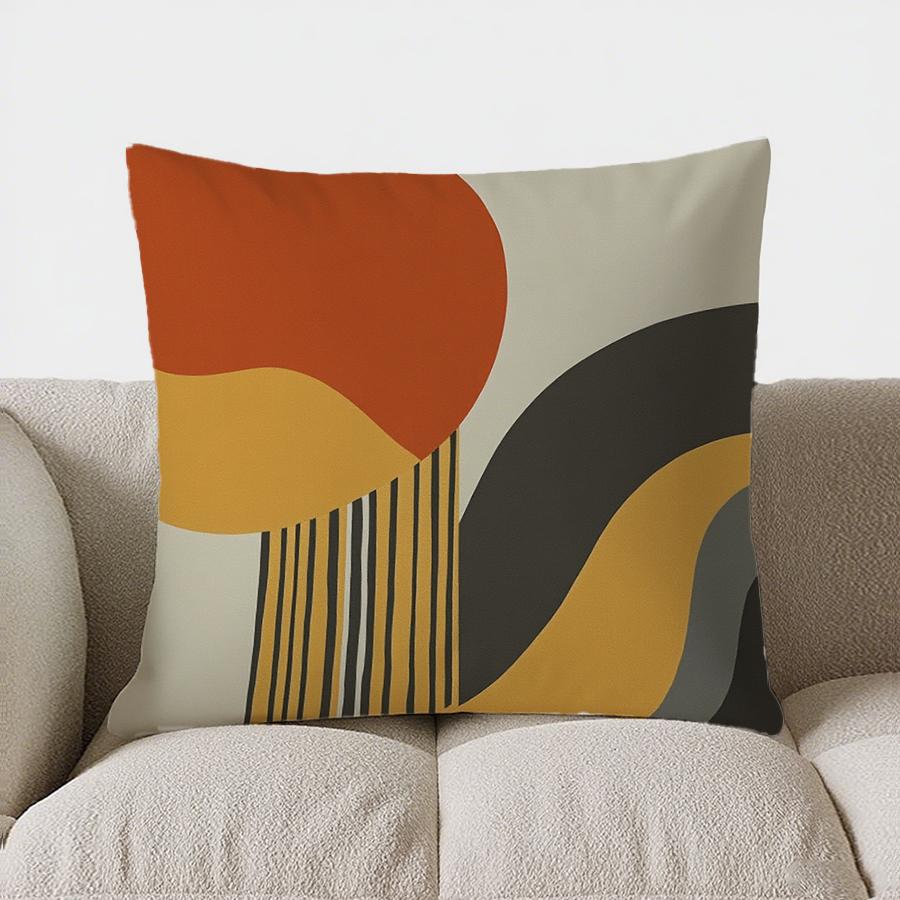 Home Decor Geometric Pattern Artistic Cushion Cover Pattern Cushion Cover Suitable For Sofa Bedroom Car Pillow Cover