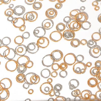 50Pcs Iron Fried Dough Twists Single Loop Jump Ring For DIY Necklace Bracelet Jewelry Making Craft Accessories