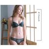 Lace Front Bra Set Small Bust With Push-Up Support Backless Design 3/4 Cup Adjustable Straps