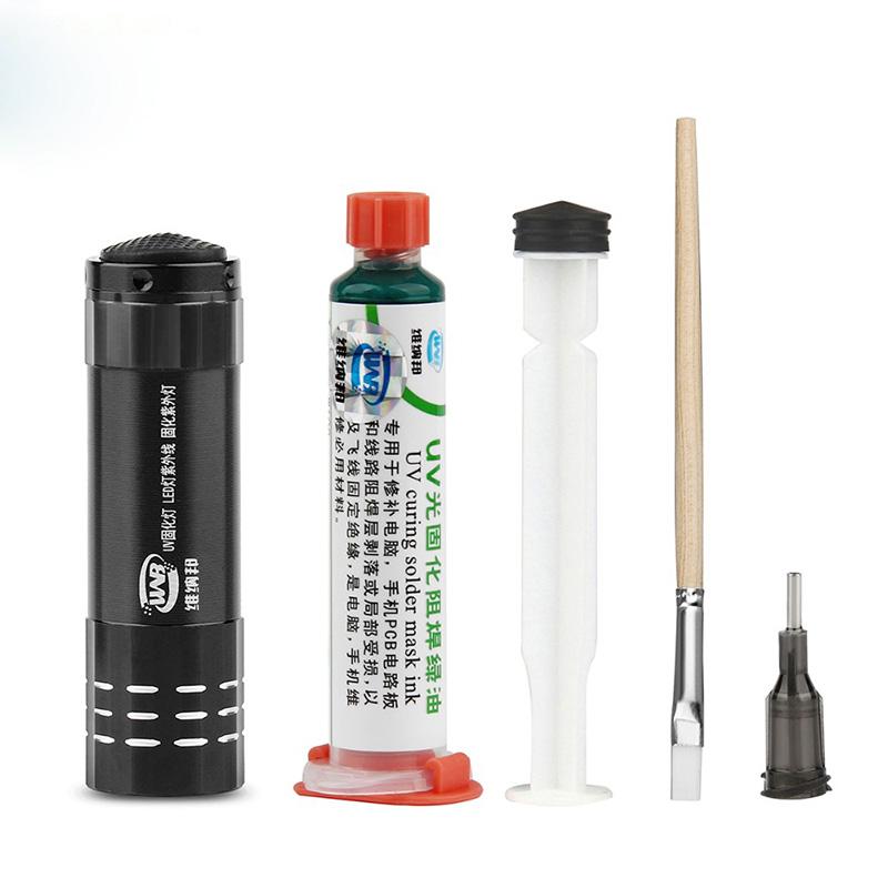 High Quality 10CC Green Oil UV Curable Solder Mask Welding Tool for PCB SMD Circuit Board Solder Paste Flux Oil Repair Tool