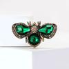 Stylish Luxury Glass Bee Brooches for Women Unisex Rhinestone Insect Pins Event Party Backpack Decoration Clothes Accessories