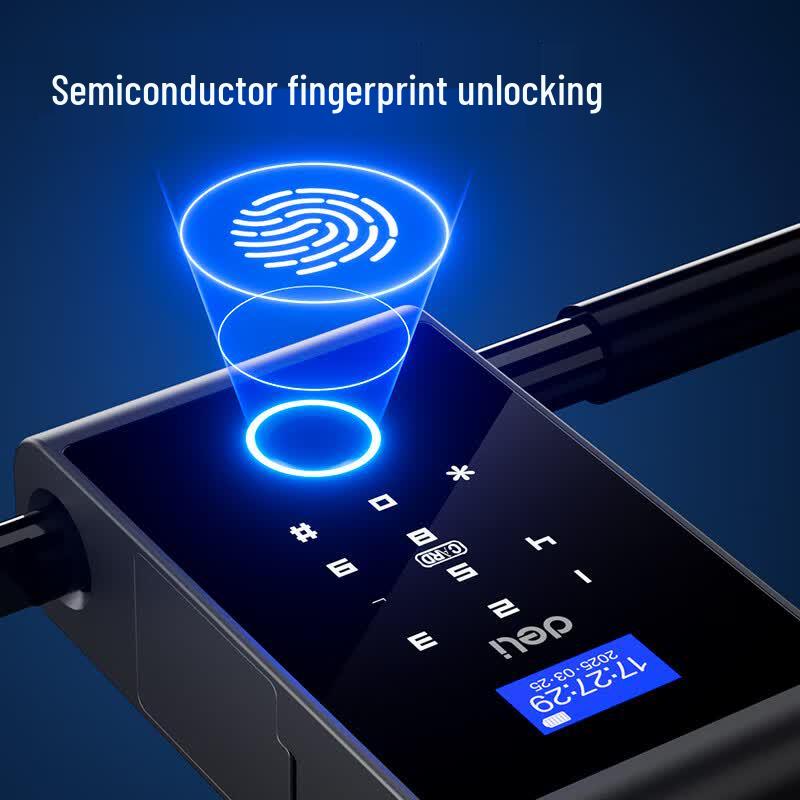 Deli AL105 Smart Glass Door U-Lock with Biometric & App Management CN plug (adapter included)