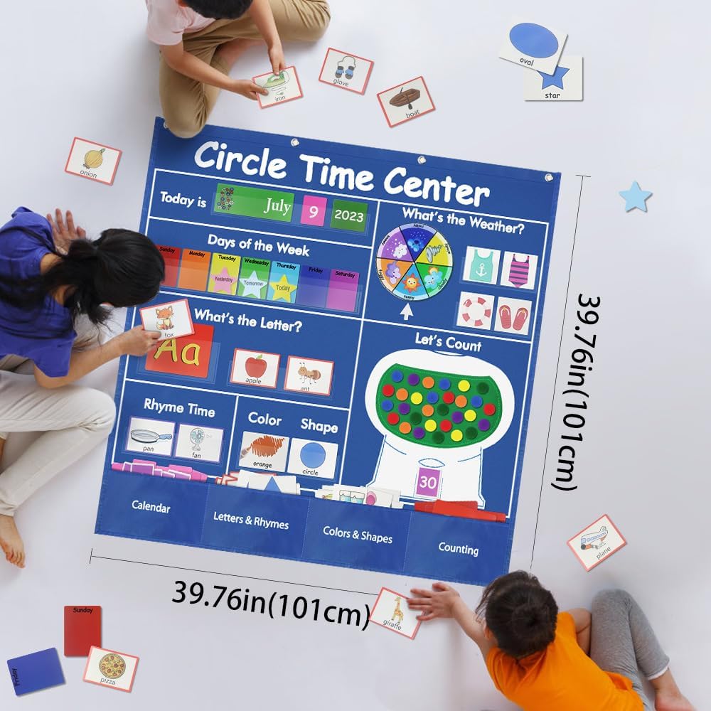 Circle Time Center Classroom Pocket Charts Teaching Pocket Chart Calendar Learning Shape Color Weather Classroom Pocket Chart-Number Pocket Chart