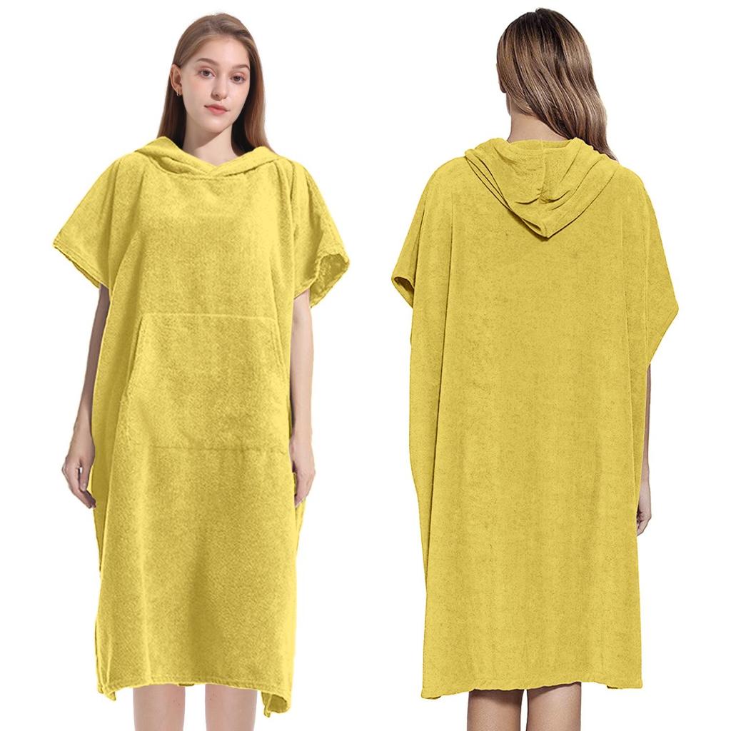 Microfiber Hooded Poncho Towel - Quick-Dry Changing Robe for Swimming, Surfing, and Beach for Men & Women