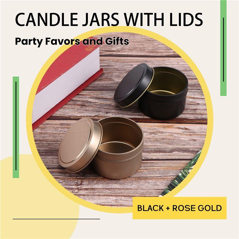 M-Modern-24 Pack Candle Tin Cans With Lids, 4 Oz, Metal Candle Jars For DIY Candle Making, Arts & Crafts, Party Favors And Gifts