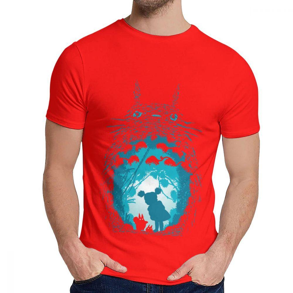 Round Neck My Neighbor Totoro Tees Hayao Miyazaki Tee Shirt Summer Men Cotton Top Tee Hot