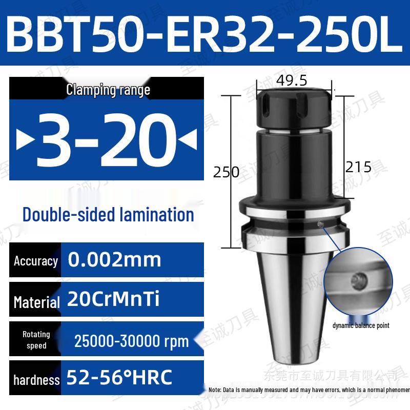 CNC-Hochgeschwindigkeits-Doppelseitiger BBT30/40/50-ER20/25/32 Werkzeughalter mit Dynamischer Auswuchtung