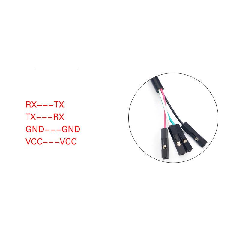 CH340G USB to Serial Module with RS232 Flashing Cable & Enclosure