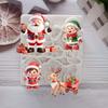 1pc Reindeer Santa Claus Sleigh Elf Christmas Silicone Sugarcraft Mold Cupcake Baking Mould Fondant Cake Decorating Tools