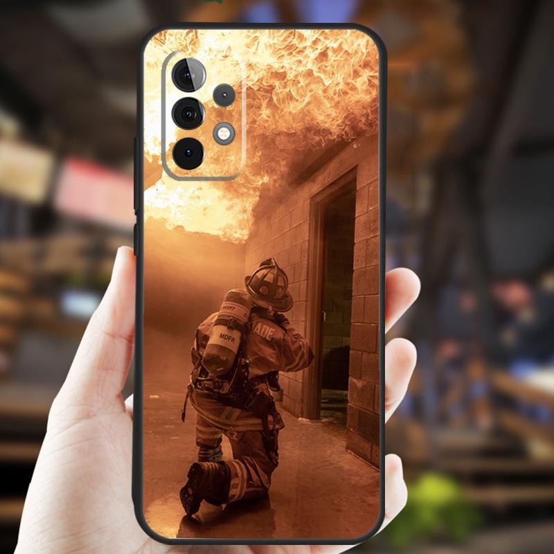 Firefighter Heroes Fireman Case For Samsung Galaxy A32 A56 A16 A15 A22 A52 A54 A14 A26 A36 A55 A35 A05 A06 A53 A33 A13