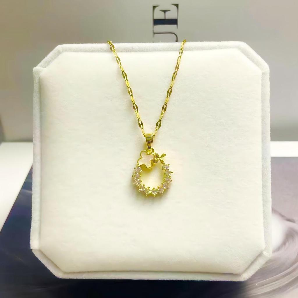 Summer Silver Series Titanium Steel Non-Fading Necklace for Women - Fashionable, Light Luxury, Niche, High-End