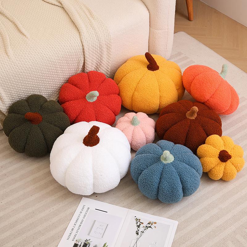 20~35cm Nordic Halloween Soft Pumpkin Plush Toys Lovely Stuffed Plant Bedroom Decoration Dolls Soothing Pillow for Kids