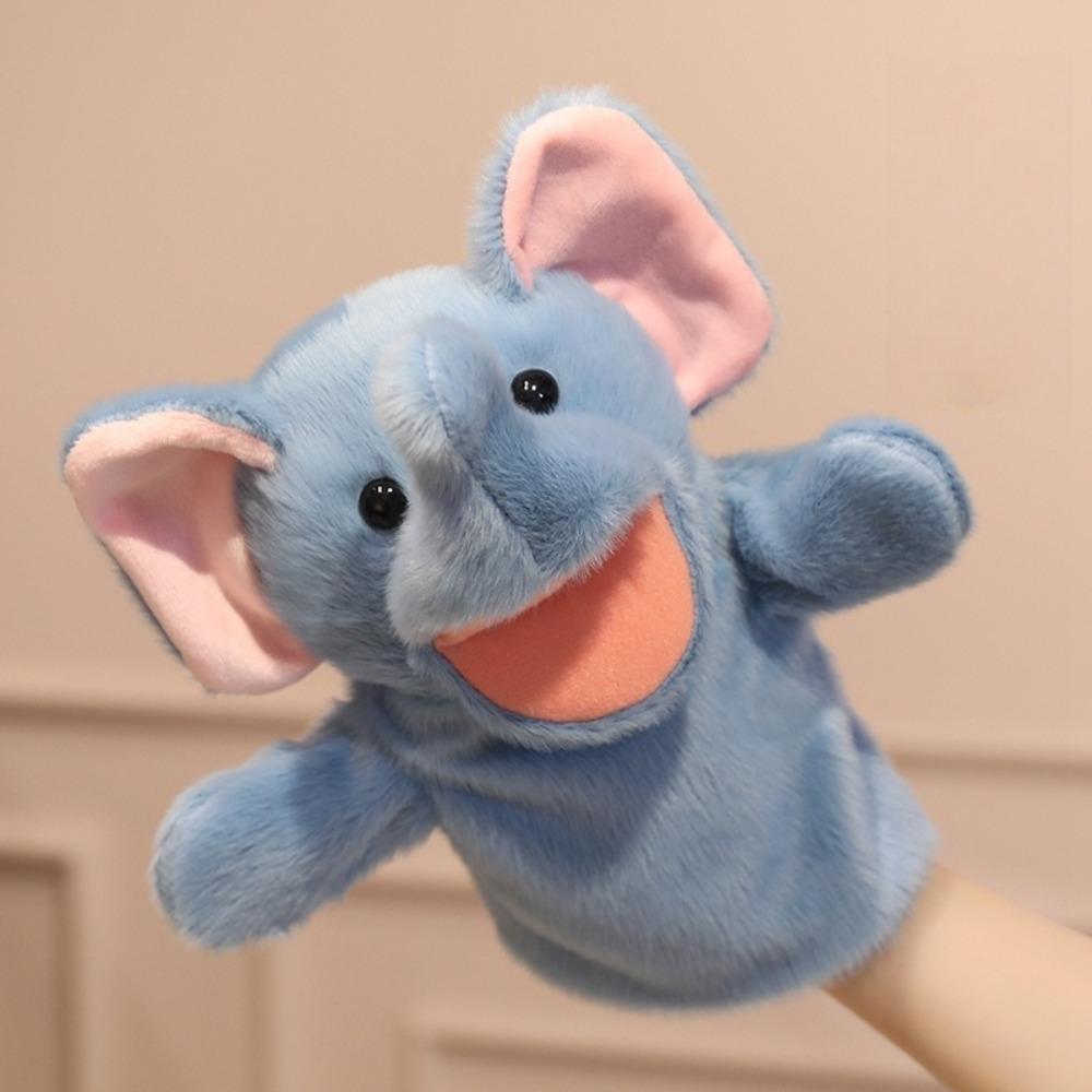 Frog Animal Hand Puppet Storytelling Duck Stuffed Plush Shark Toys Simulation Movable Mouth Hand Finger Story Puppet