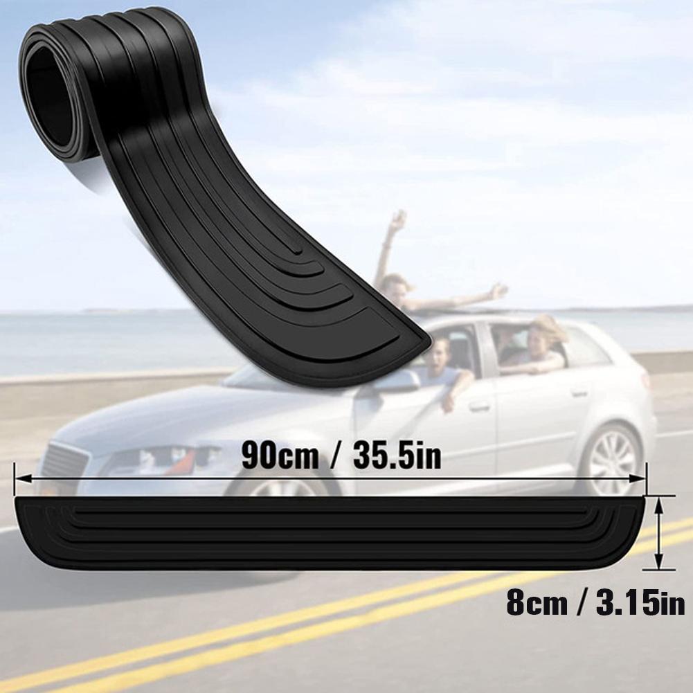Universal Car Trunk Door Sill Plate Protector Anti-Scratch Rear Bumper Guard Rubber Mouldings Pad Trim Cover Strip Car Styling