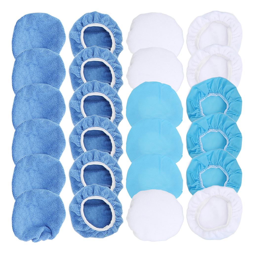 24-pack Polerhuv 6in 150mm Mikrofiber Nonwoven Bomull Polerkuddar för Bilar Motorcyklar Båtar