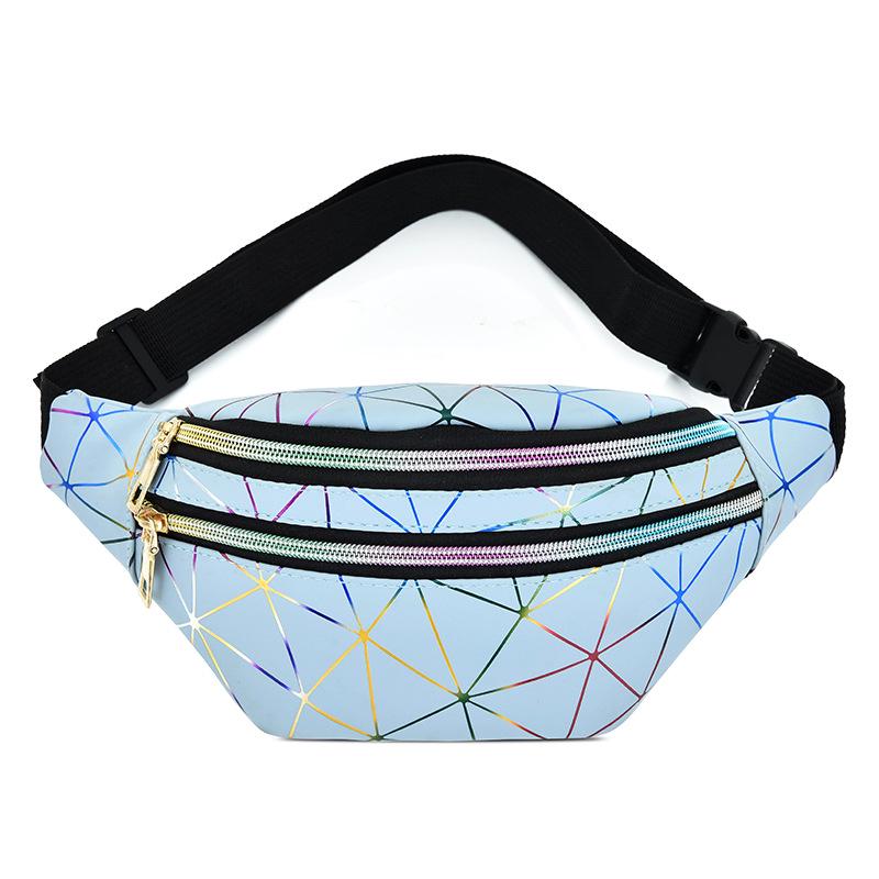

Women s Multifunctional Laser PU Waist & Crossbody Bag - New Fashion Diamond Pattern for Outdoor Sports & Running синий
