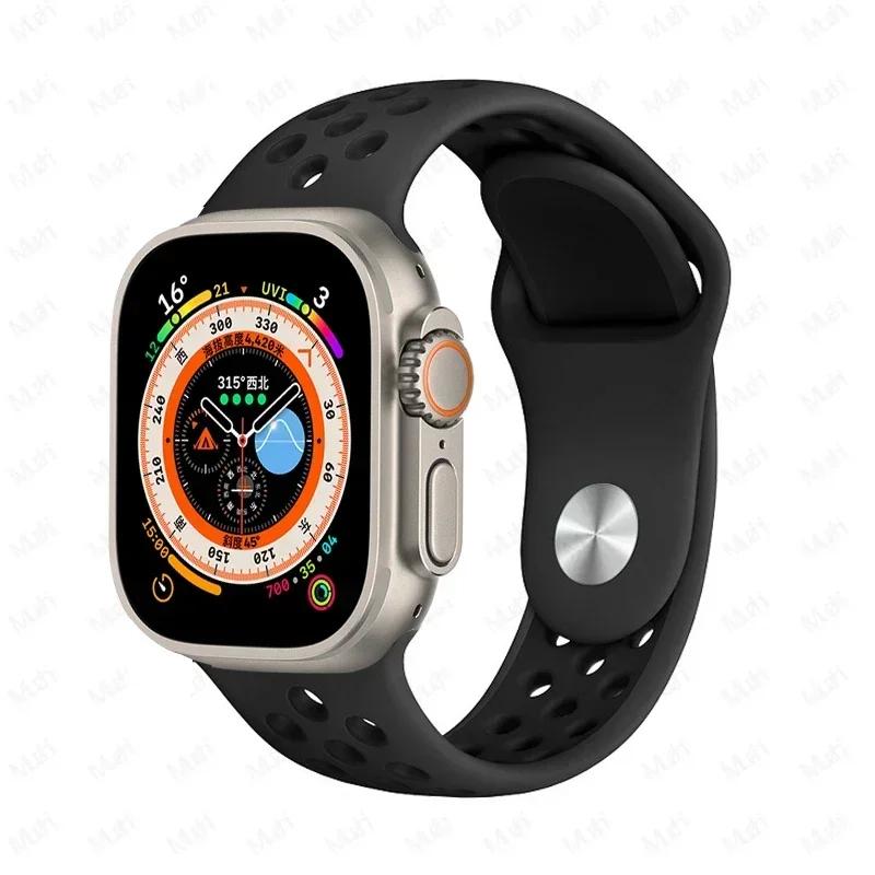 Sportarmbänder für Apple Watch Series 10 42mm 46mm Armband ultra 2 49mm 40mm-44mm 45mm 41mm Silikonarmband iwatch 10 9 8 7 6 SE 5 4 3