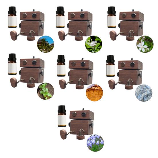 Car Aromatherapy Handmade Wooden Doll Long-Lasting Aromatherapy Essential Oil Diffuser Shaking Feet Car Dashboard Decoration