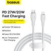 Cavo Baseus TPE da 20W USB C per 14 13 12 11 Pro Max XS Cavo di Ricarica Rapida Tipo C a Lightning Cavo Dati per iPad Macbook