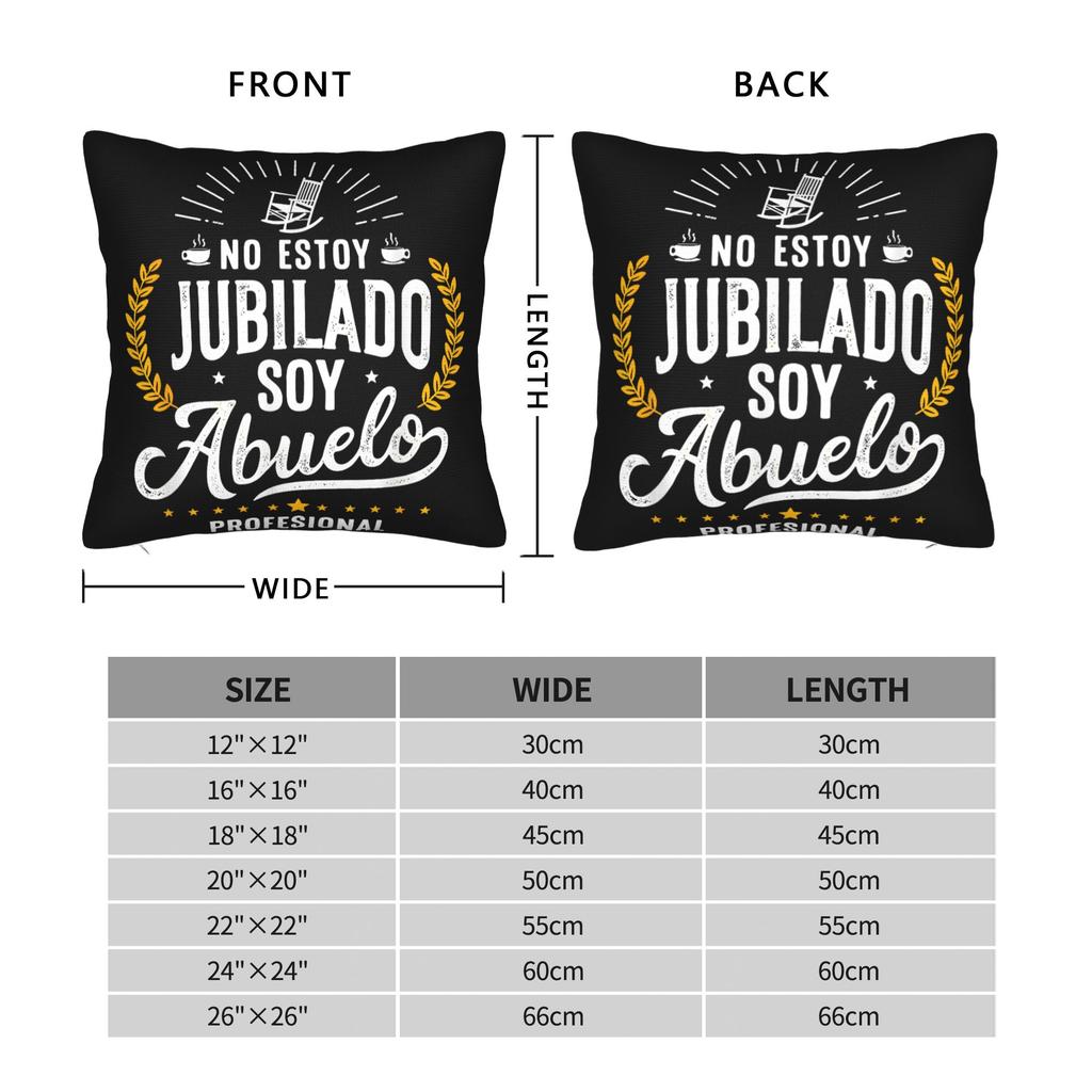 No Estoy Jubilado Soy Abuelo Profesional  Pillow Cover Printing Cushion Cover Decor  Throw Pillow Case Cover Home Multiple Sizes