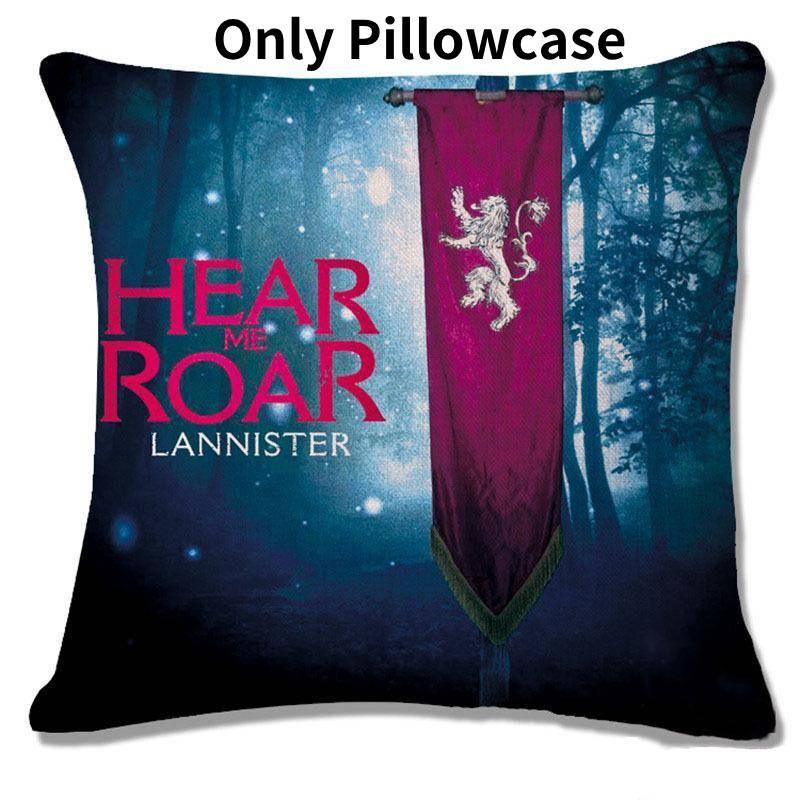 Game Of Thrones Inspired Decorative Throw Pillow Cover Featuring Unique Family Crests For Stylish Living Room Decor