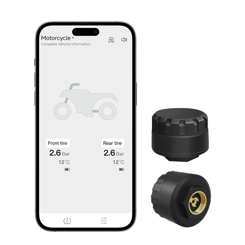 New Bluetooth External TPMS Tire Pressure BT Sensor Mobile APP Real-time Monitoring Universal for Motorcycle Car & 6-Wheel Truck