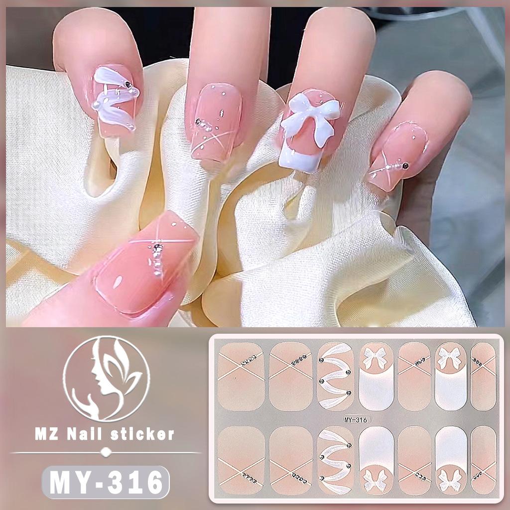 Three-dimensional National Style No-bake Gel Nail Varnish Film All Stick Japanese and Korean Style Spring and Summer Nail Film Paper Nail Film Paper