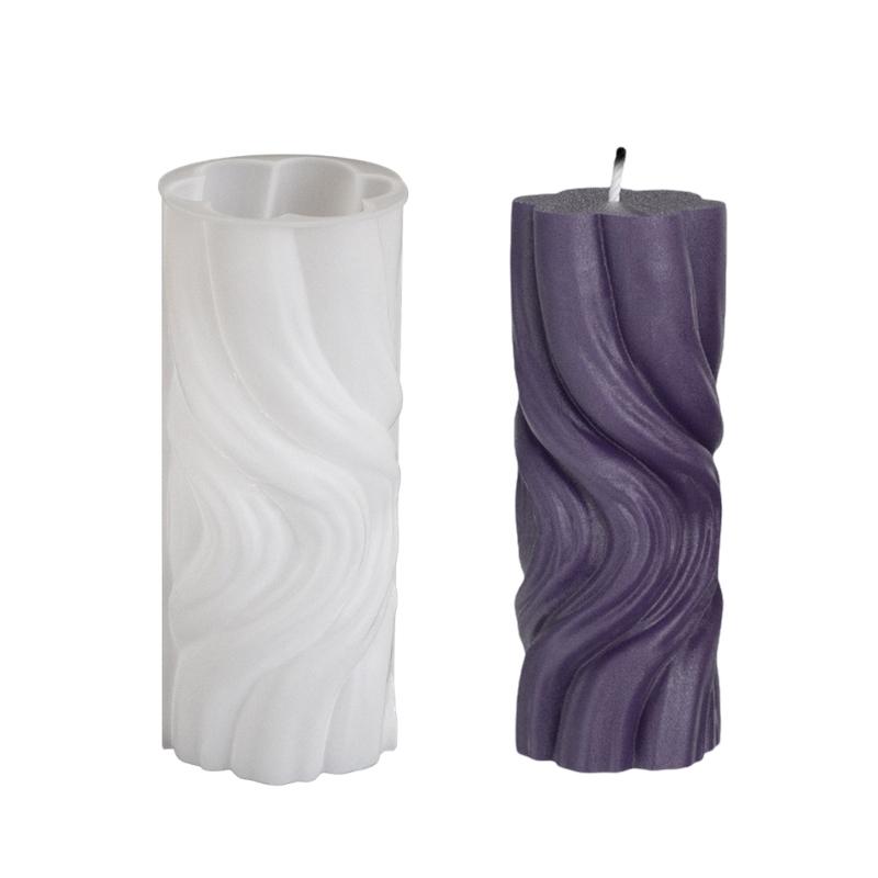 Multipurpose Sturdy Silicone Ripple Candle Holder Mould Set Portable for Resin Plaster Craft Supplies Assorted Sizes