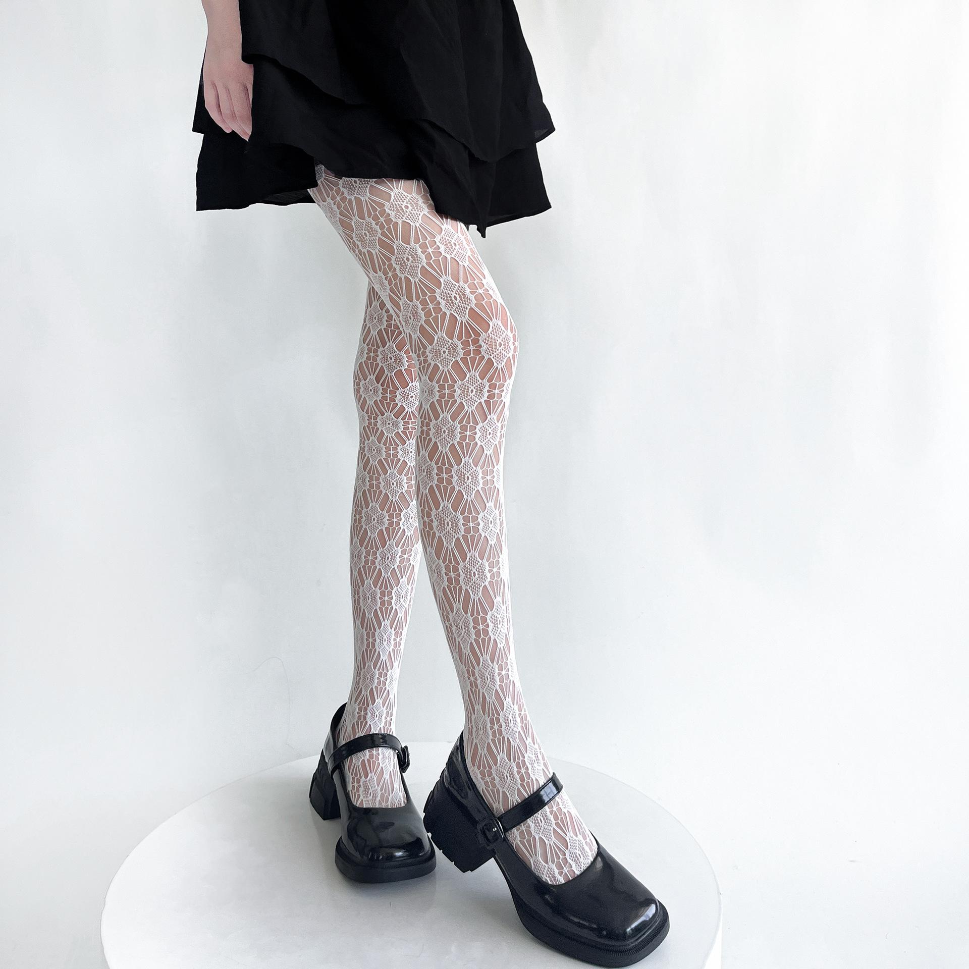 

Новые женские колготки, нижнее белье, сексуальные кружевные цветочные ажурные сетчатые чулки, колготки Y2k, колготки для девочек, чулки для тела