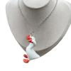 Stylish Drop Earrings Dangle Earring Goose with Three Heads Shape Keychain Necklace Perfect for Daily Life Parties Dates